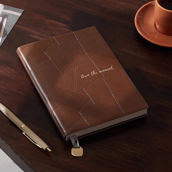 Faux Leather Cover Notebook Smooth Writing Office Notebook Waterproof Writing Diary Personal Use Notepad
