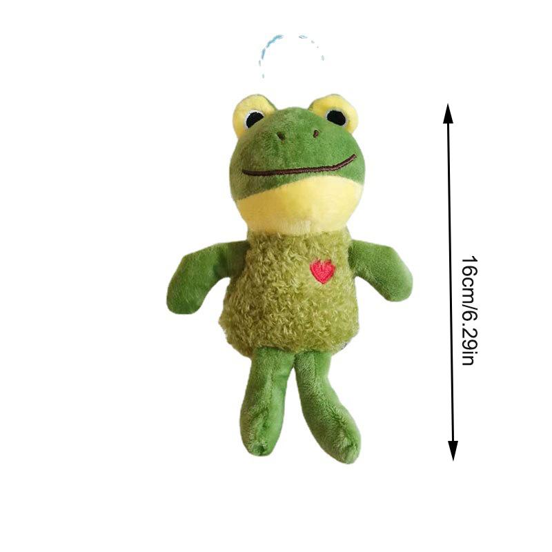 1Pcs Cute Plush Frog Keychain Personality Cute Big Eyes Plush Soft Body Love Doll Keychain Backpack Car Accessories Kidss Toys