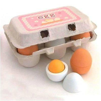 6PCS Eier Eigelb Pretend Play Küche Essen Kochen Kinder Kinder Baby Spielzeug lustiges Geschenk