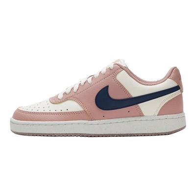 Zapatillas Court Vision Low Next Nature Rosa Partícula Azul Marino Medianoche para Mujer Marfil Pálido Oro Metálico DH3158-606