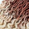 Farbverlauf Lange Lockige Perücke - Afrikanisch Europäisch Amerikanisch Faux Locs Synthetische Faser Extensions