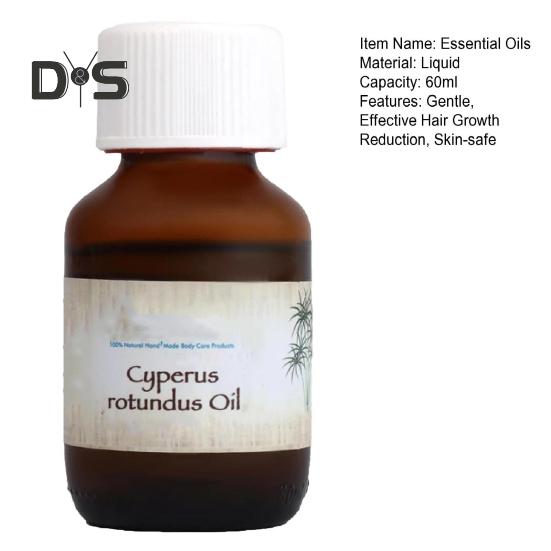 60 ml Cyperus Rotundus Oil pro depilaci Redukující růst chloupků na těle Přírodní esenciální olej Vyživuje Jemný olej pro péči o pleť pro všechny typy pleti