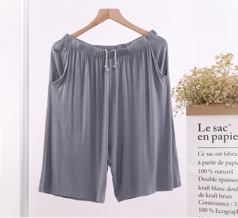 Męskie lekkie modalowe spodenki piżamowe na lato - Rozmiar Plus Size, Bardzo Szeroki Krój