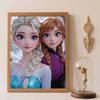 Diamond Art Painting Kit  Elsa Anna Frozen Sparkle Craft, Home Wall Decor, Handmade Gift