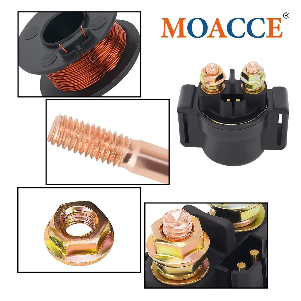 MOACCE Motorrad Zellrelais Starterrelais Magnetschalter Kompatible Modelle für Kawasaki EL250 Eliminator 250