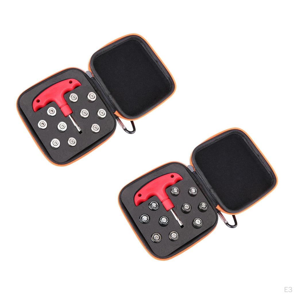 10 Pieces Pool Cue Weight Bolts, Screws, Different Sizes, with Tool,