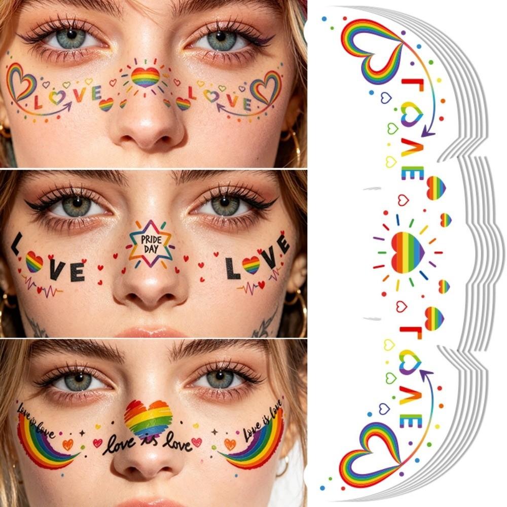 Waterproof Rainbow Freckles Face Tattoo Facial Art Makeup Stickers  Pride Month