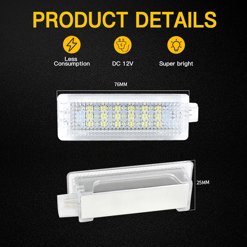 2PCS White LED Courtesy Footwell Under Door Interior Light For 3-series E93 Convertible 2007-2012 F30 Sedan/saloon 2012-up