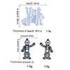 Human Skeleton Earrings Silicone Mold Crystal Epoxy Decorative Pendants Mold