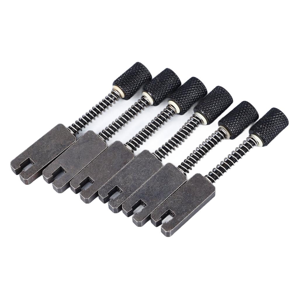 6 sztuk Bezgłowy mostek do gitary elektrycznej Siodełka Precyzyjna regulacja menzury Metalowy bezgłowy mostek do gitary