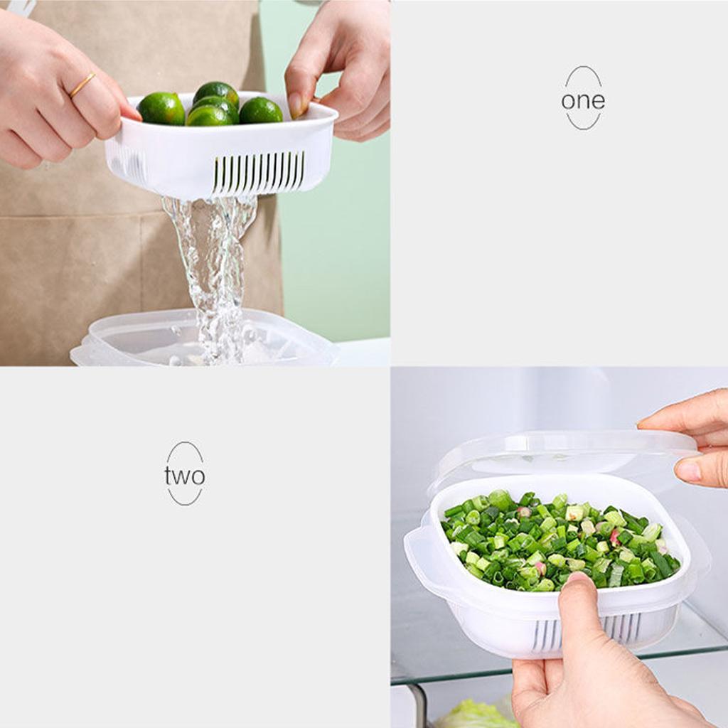 Ginger Garlic Onion Containers Multipurpose Food Grade PP Large Capacity Rectangular Vegetable