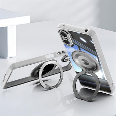Custodia Magnetica in Metallo e TPU per Sony Xperia 1 VI 10 Supporto Caricatore Wireless Cover Antiurto a 360° per Xperia1 VII Xperia10 VII