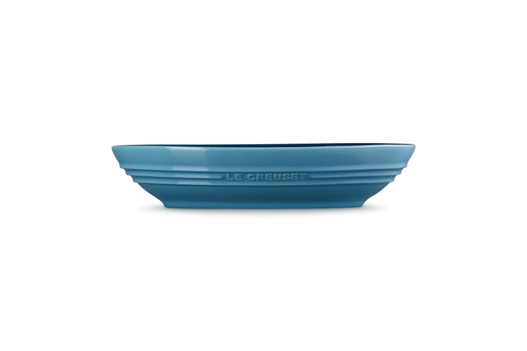 Le Creuset 23cm Oval Deep Dish, Marine Blue, Heat and Cold Resistant, Microwave, Oven, and Dishwasher Safe, Suitable for Baking, Gratin, Curry, and