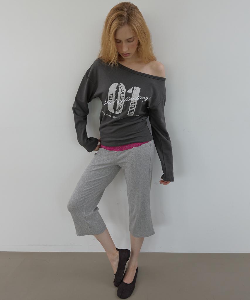 ASURA Collecting 01 One Shoulder T (Charcoal)
