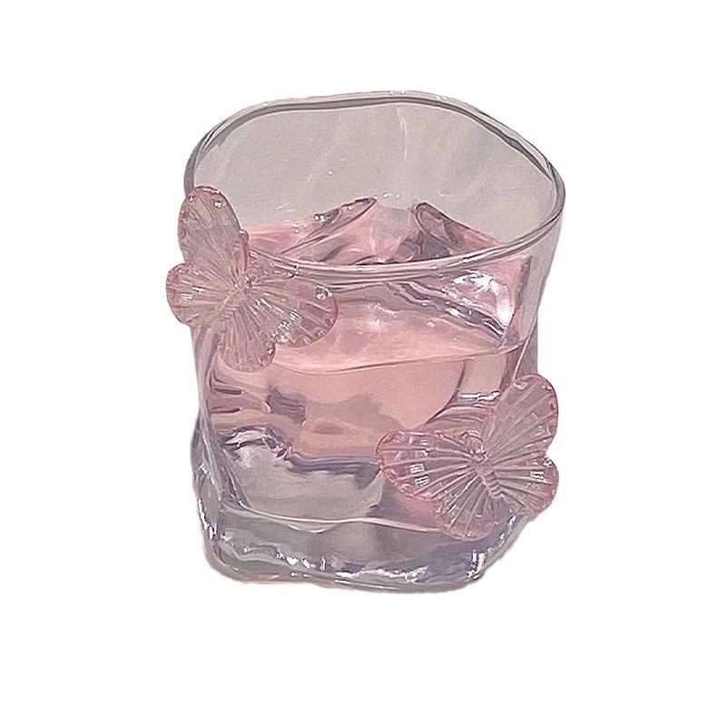 Glass Butterfly Glasses in High-value Beer Mugs, Family Juice and Whisky Glasses