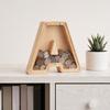 Wooden Piggy Bank with Clear Window, A-Z Letter Coin Cash Container for Kids Adults, Unbreakable Money Saving Box Decoration