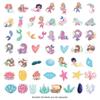 50pcs Waterproof Mermaid Cartoon Stickers for Suitcase, Phone, Notebook, and Journal