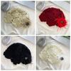 Bohemian Hollow Knitted Beanies Hat Weave Y2K Sweet Hat Vintage Casual Turban Hat  Autumn