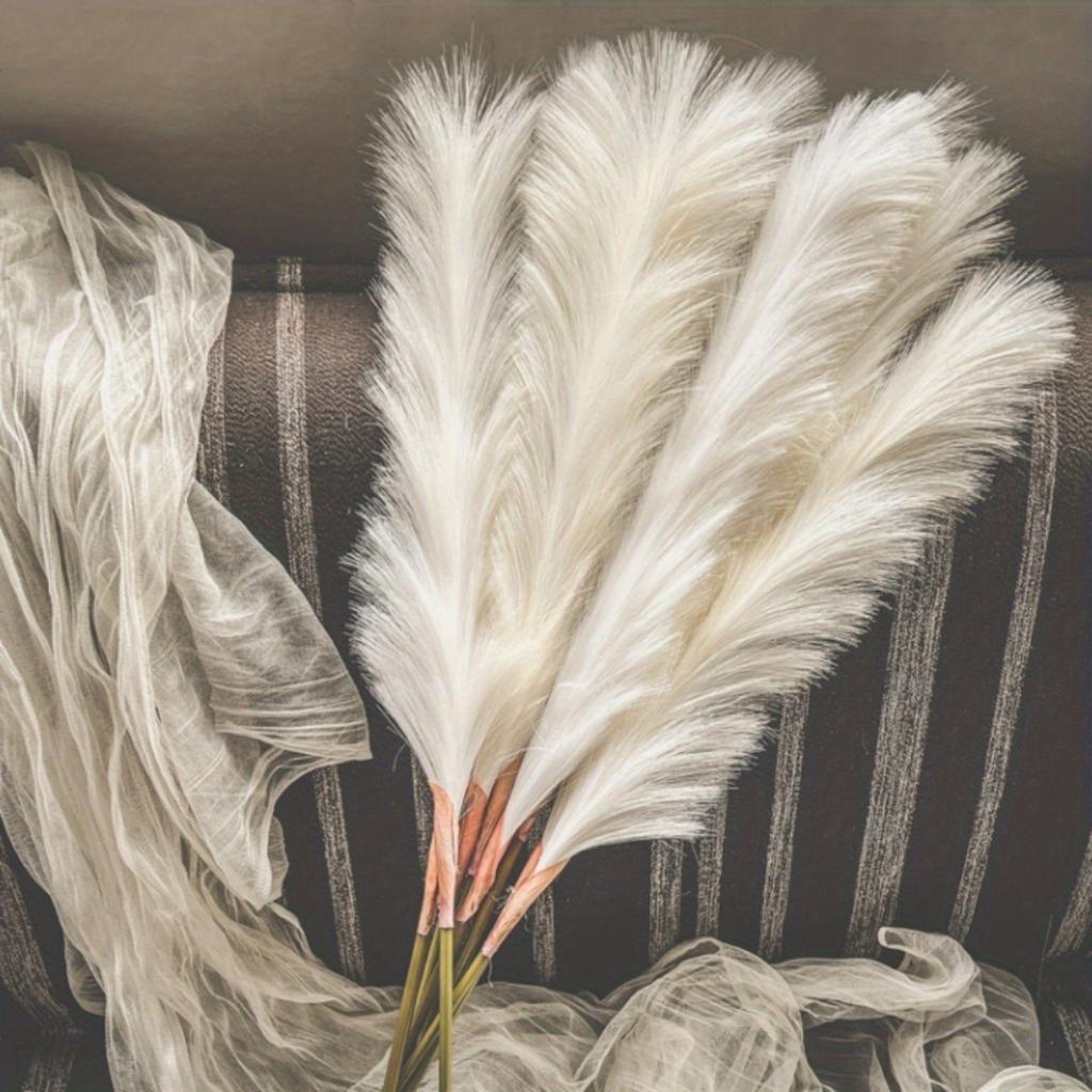 4 Pack 80cm Fake Pampas Fluffy Artificial Pampas Grass Table Vase Decoration Large Bouquet Home Wedding Party Birthday Mother's Day Decoration