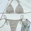 1011 Europe, America and Russia are exporting sexy grid bikini swimsuits, and the stock is sufficient.
