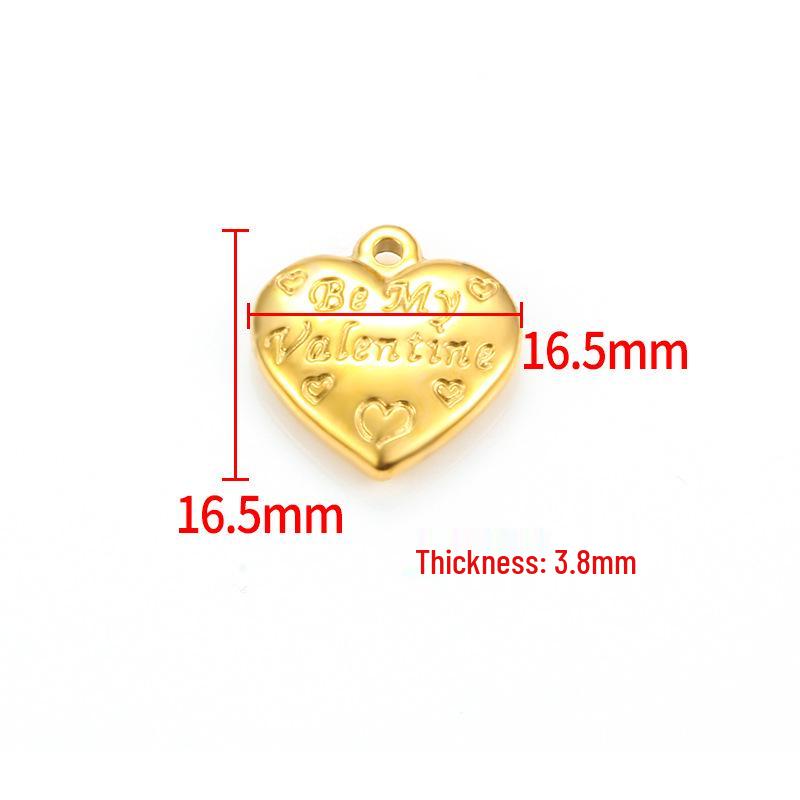 Stainless Steel Heart Lock Pendant for DIY Necklaces & Bracelets - Couple's Fashion Accessory