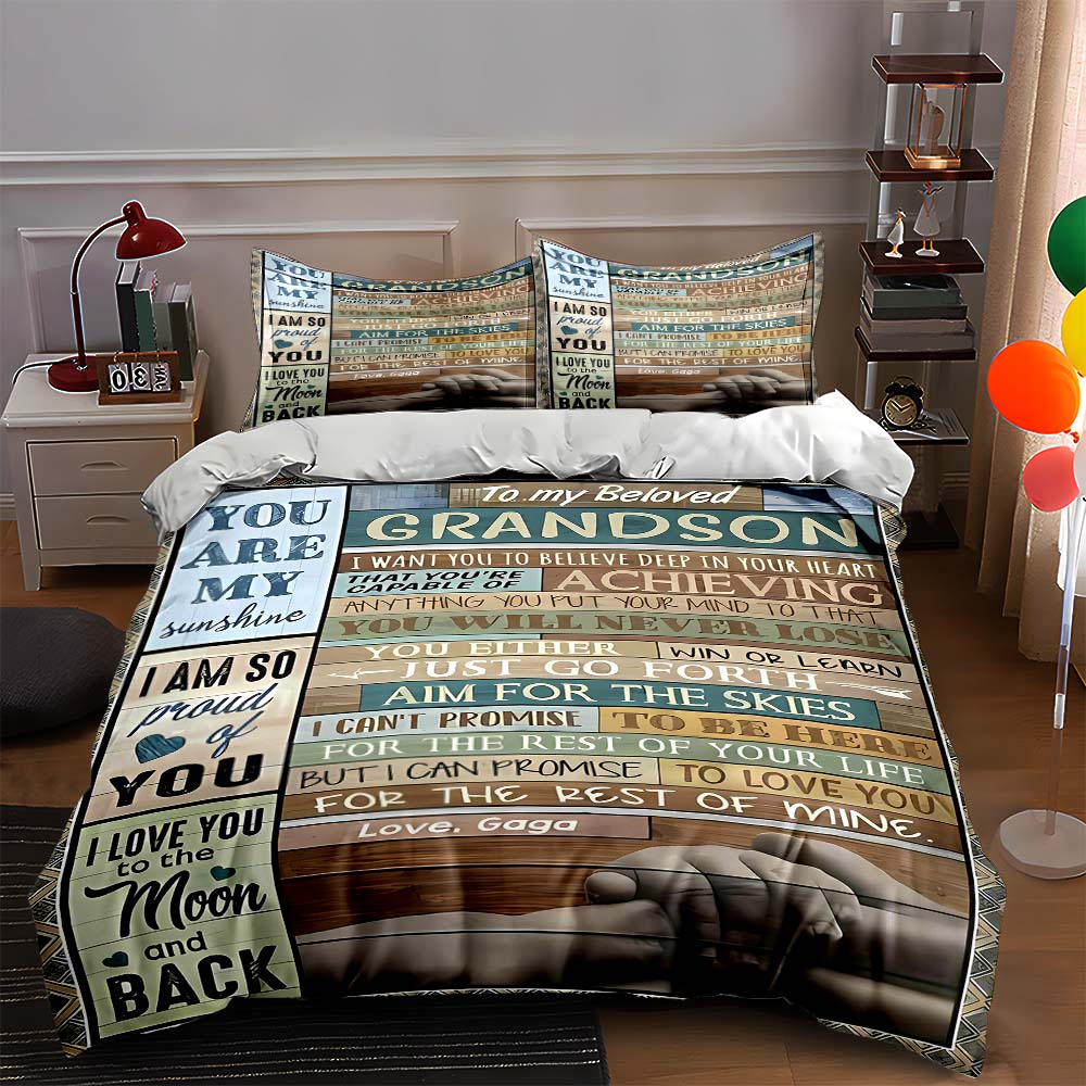 

Inspirational text design. Bedding Duvet cover sets Duvet covers Pillowcases gifts (1 * Duvet Cover 2 * Pillowcases, without duvet insert) 135x200cm