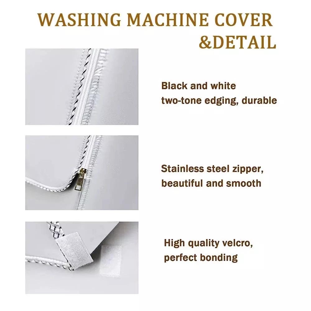 Washer-dryer cover Washing machine cover Polyester waterproof front load sunblock laundry silver coated dust cover