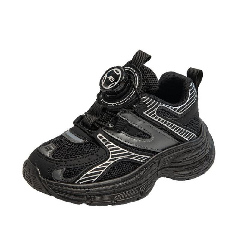 Kids Rotating Buckle Breathable Mesh Sneakers Soft Sole Casual Sports Shoes