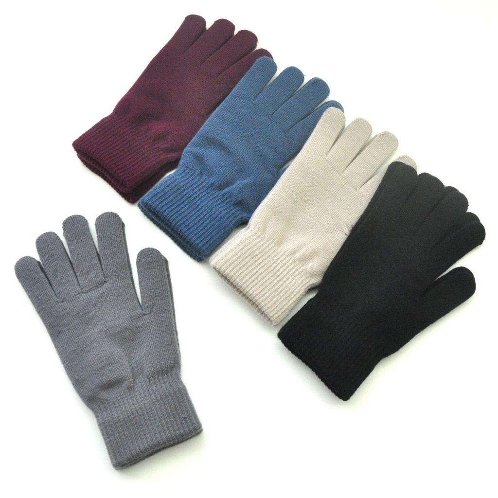Size XL New Winter Thickened Warm Gloves For Men Women Students Solid Knitted Plush Mittens Outdoor Sports Cycling Skiing Gloves