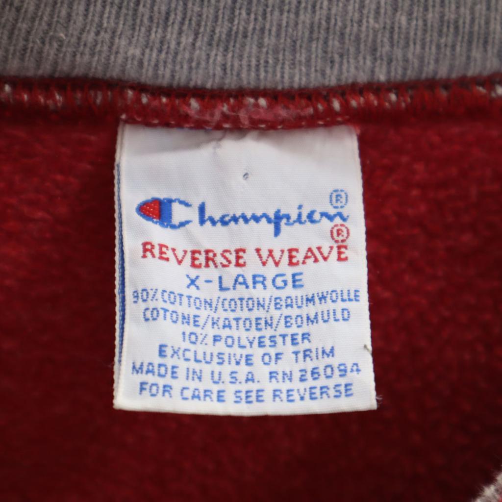 Champion 90s Old USA Made Embroidered Tag Long Sleeve Double Collar Reverse Weave Sweat Men's Used