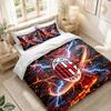 Bedding Set 1 Duvet Cover 2 Pillowcases AC Milan Print Bedroom Home Decoration