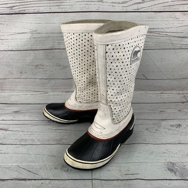 

Канада Наследие/SOREL/Кожаные Снежные Сапоги/21.5/Белый/Перфорированная Кожа