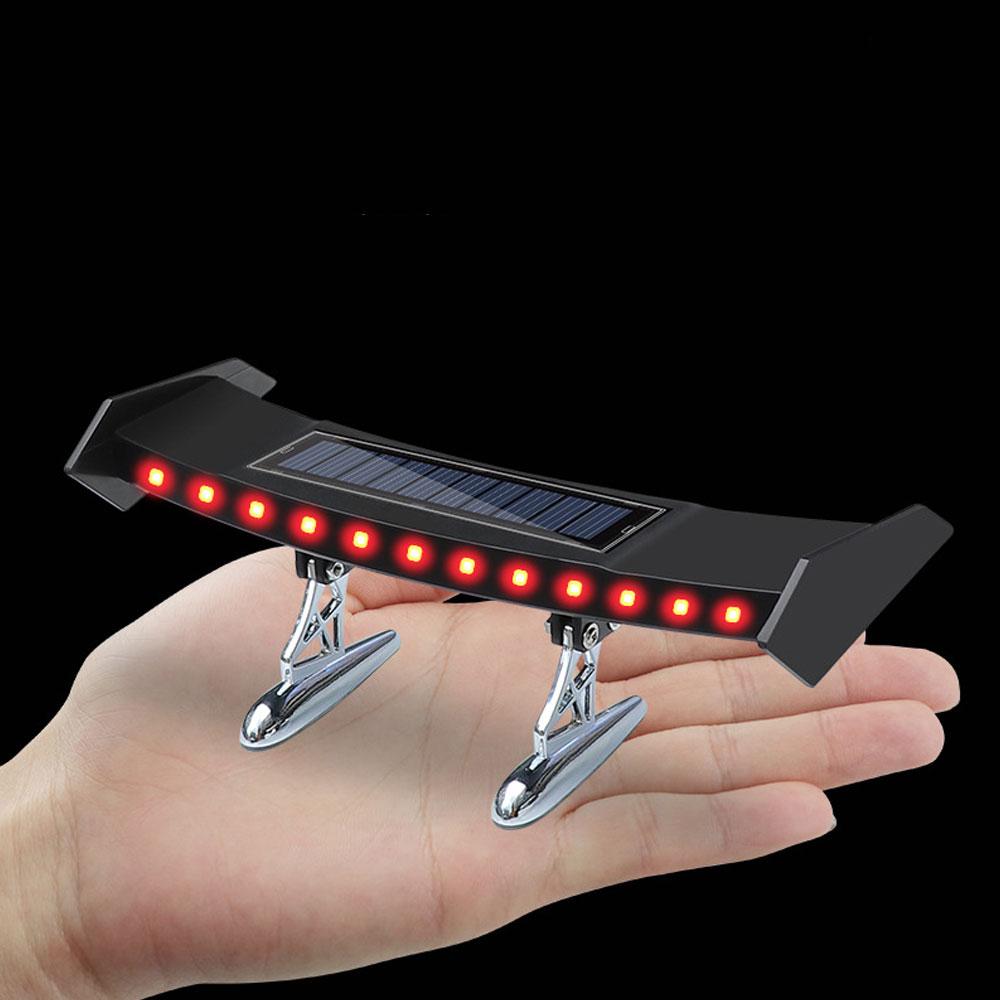 

Мини светодиодный спойлер заднего крыла на солнечной энергии, универсальный для украшения багажника автомобиля