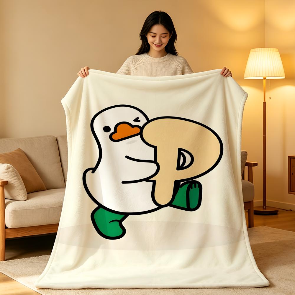 Character A-Avatar D-Duck Throw High-Density Short Plush Blanket Soft Skin-Friendly for Sofa Nap Air-Conditioned Room