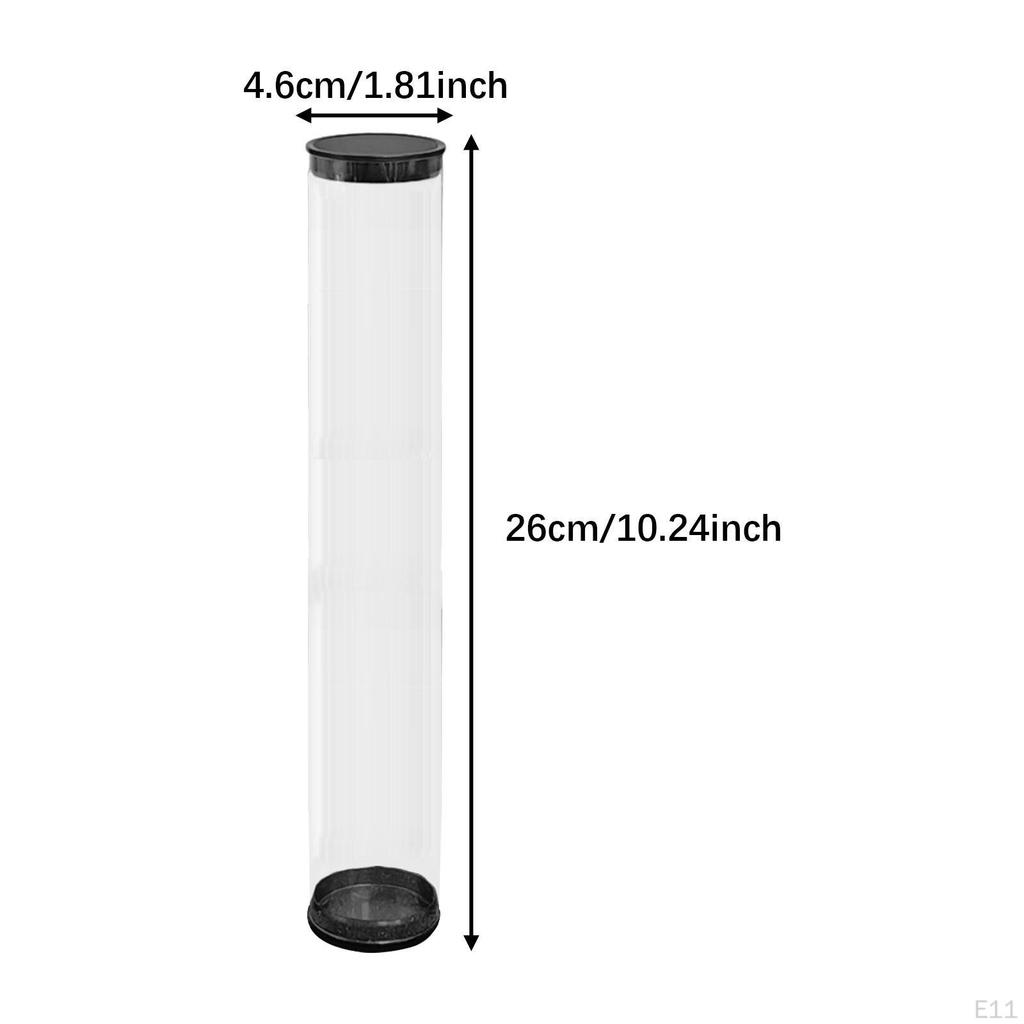 Golf Ball Storage Tube Anti Scratch Collectible Transparent Round Case