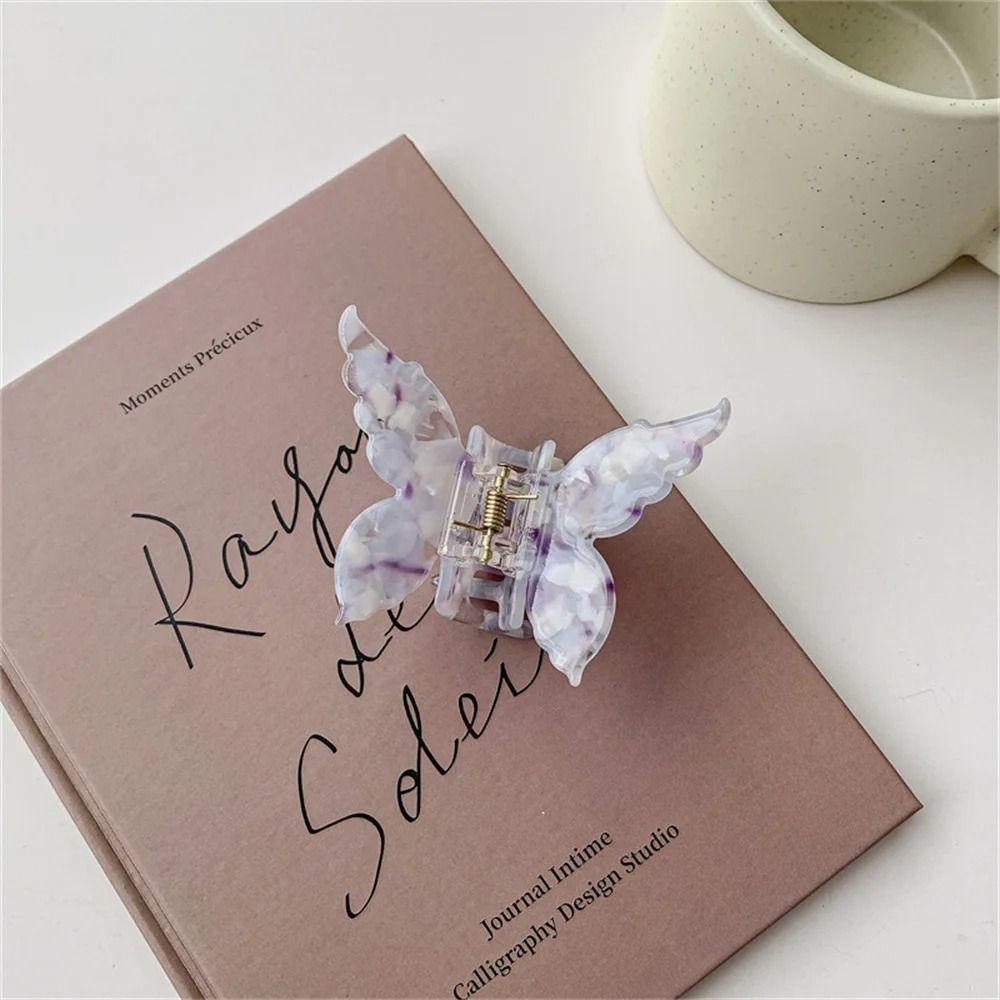 1Pcs Vintage Butterfly Hair Claw Acetate Fiber Sweet Colorful Hair Accessories Women Hair Clamps Hair Clip Crab Headband Clips