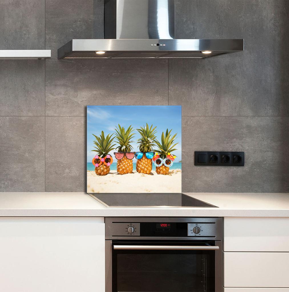 PANEL SZKLANY DO KUCHNI 65x60 Ananas