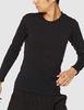 Mizuno Breath Thermo Medium Thickness for Crew Neck Long Sleeve Black Size S Underwear, Heat-Generating Innerwear, Active, Men's Shirt, (Previous