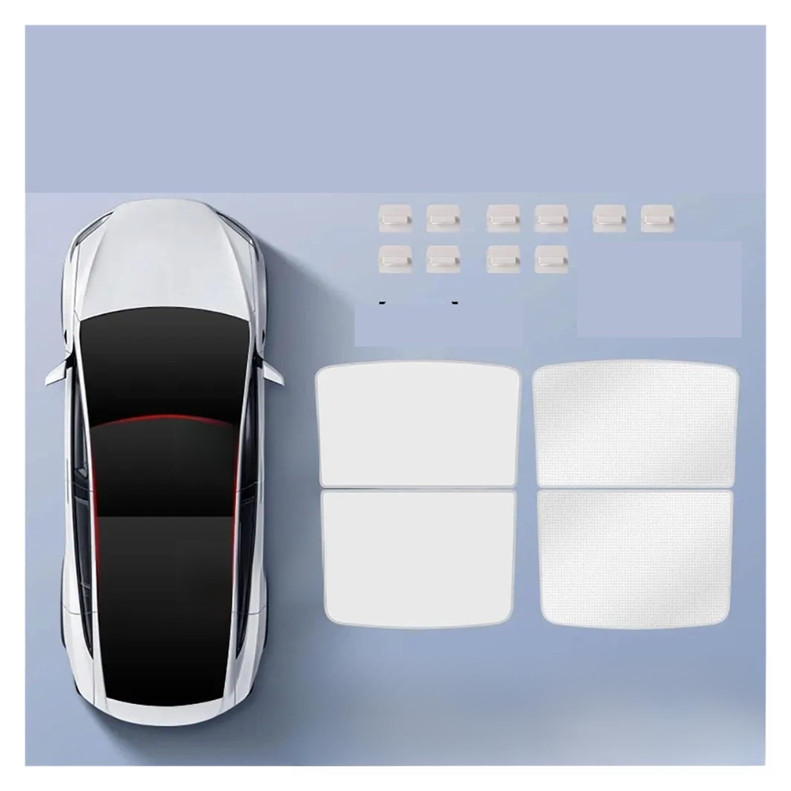 

Sunroof Sunshade Tesla Model 3 Highland Model Y Juniper Upgrade 2025 Ice Cloth Buckle One size