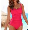 Sexy Slim Fit One Piece Large Size Swimwear Push Up Women Plus Size Swimsuit Closed Bodysuit Female Bathing Suit Pool Beachwear