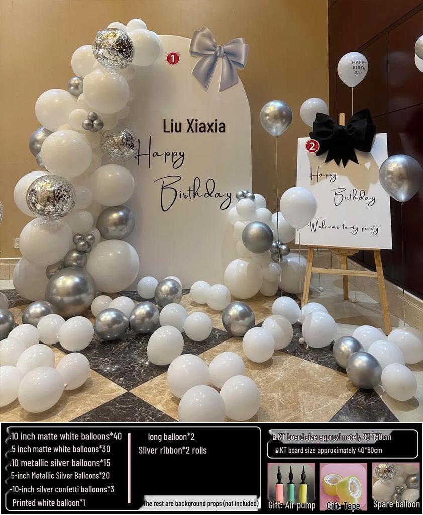 18th Birthday Party Decoration Set: Balloon Background Wall for Boys or Girls