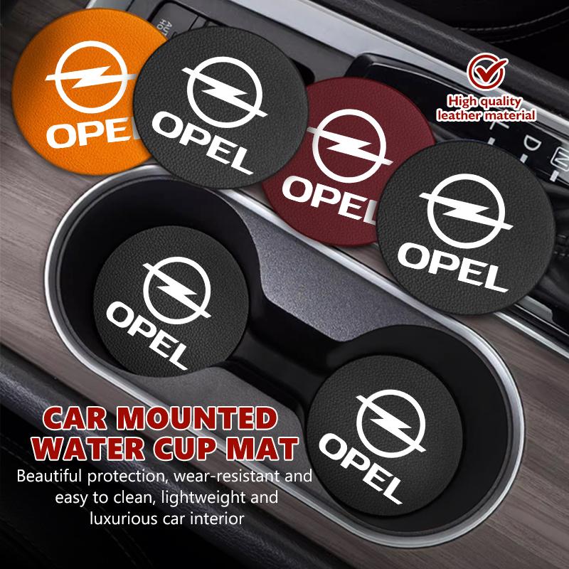 2pcs Car Water Cup Coaster Colorful Non Slip Pad Accessories For Opel Meriva Mokka Grandland Vectra Zafira Vivaro Antara