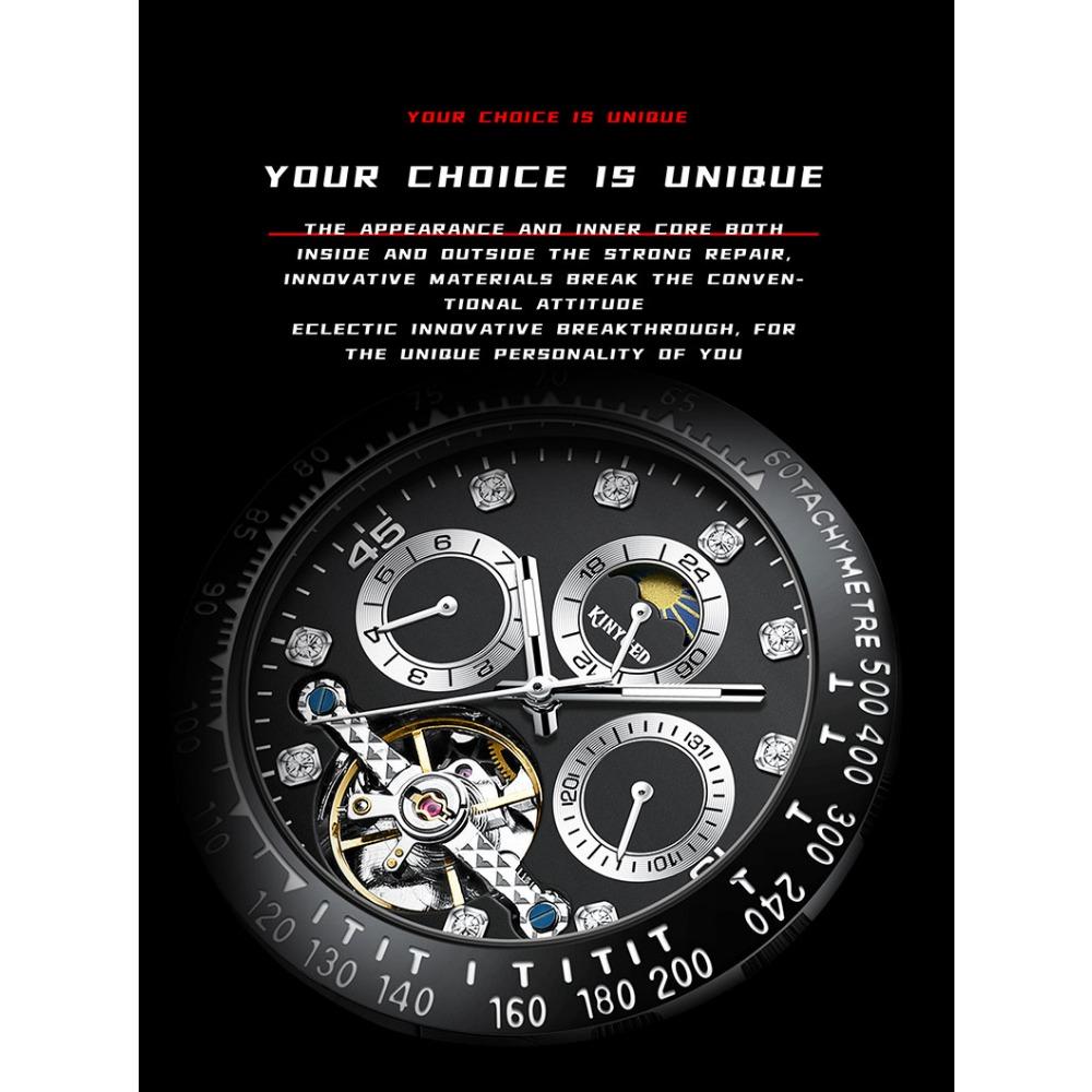 KINYUED  2026 New Men's Automatic Mechanical Watch Stainless Steel Waterproof Watch