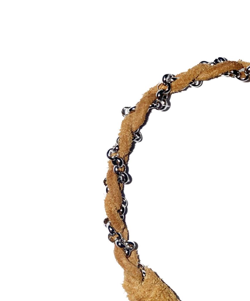 Runds Suede Chain Bracelet (Brown)