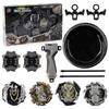 Xd168-30b Limited Edition Black Warrior Alloy Spinning Top Duel Set For Kids