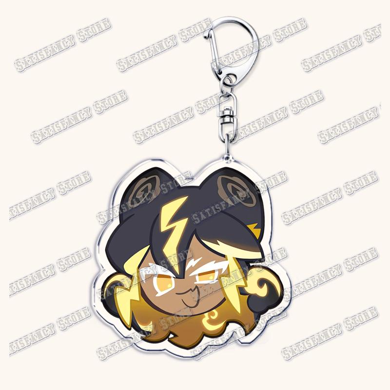 Süße Game Cookie Chibis Schlüsselanhänger für Accessoires Tasche Schatten Milch Reine Vanille Granatapfel Schlüsselringe Schmuck Fans Freunde Geschenke