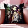 Anime A-Angels Of Death Cushion Cover Breathable Linen Pillowcase Summer Odorless Eco-Friendly Invisible Zipper Washable