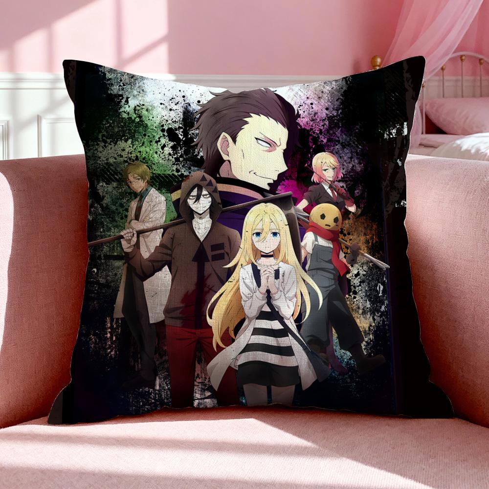 Anime A-Angels Of Death Cushion Cover Breathable Linen Pillowcase Summer Odorless Eco-Friendly Invisible Zipper Washable