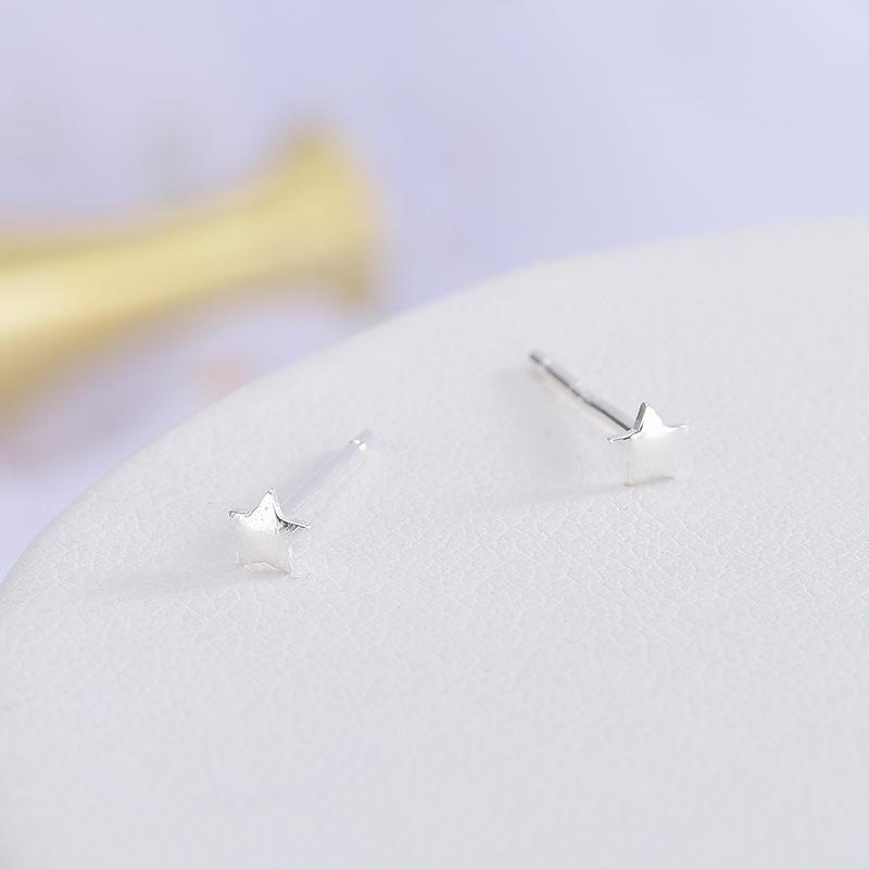 

«Серьги в форме геометрической звезды и треугольника из стерлингового серебра 925 пробы для мужчин и женщин» ES458 five-pointed star