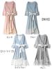 Sweet Mommy Maternity Pajamas Open Front Gown Type Hem Chiffon Room Wear Striped Gray M